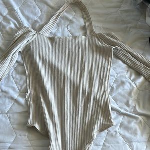 Halter top long sleeve body suit